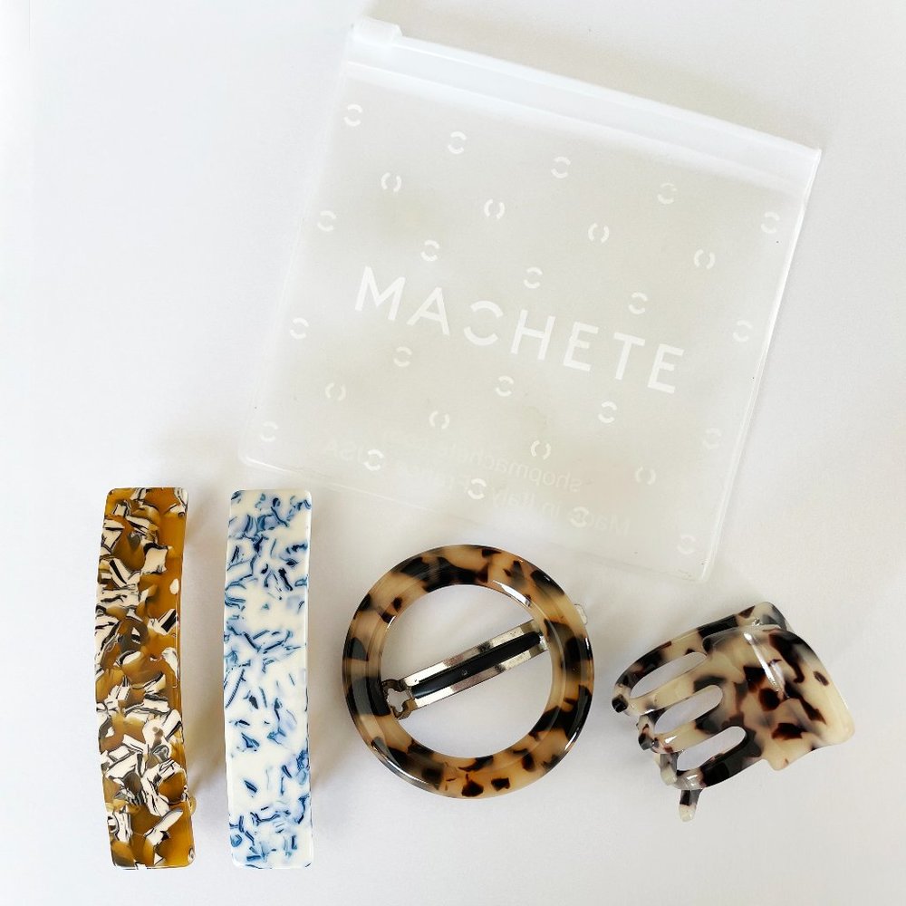 Machete hair clips set